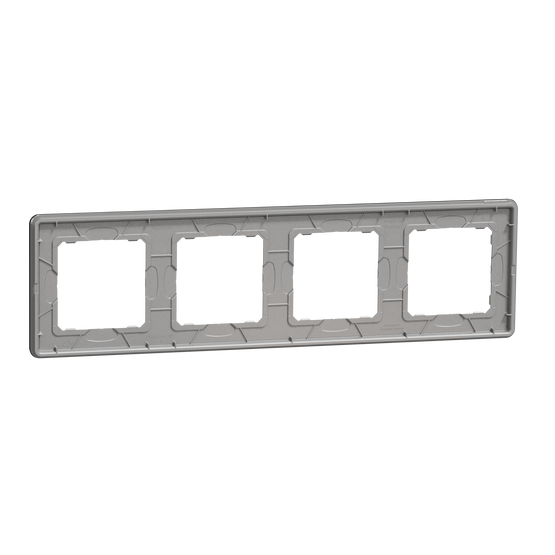 Рамка 4-постовая Искуственное черное стекло Sedna Elements Schneider Electric SDD361804, Черное стекло