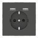Розетка Schuko з 2 USB 2,4 A Антр.SD, Merten Schneider, 22810, Антрацит