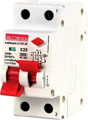 Выключатель дифференциального тока (дифавтомат) e.elcb.pro.2.C25.30, 2р, 25А, C, 30мА с разделенной рукояткой