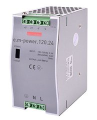 Блок живлення на DIN-рейку e.m-power.120.24 120Вт, DC24В