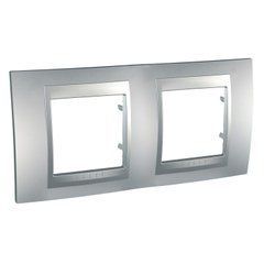 Рамка 2-постовая Алюминий MGU6.004.30 Unica Top Schneider, 8319, Алюминий