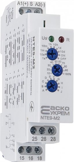 Реле часу багатофункціональне NTE9-M2 AC/DC 12-240V 2CO АСКО