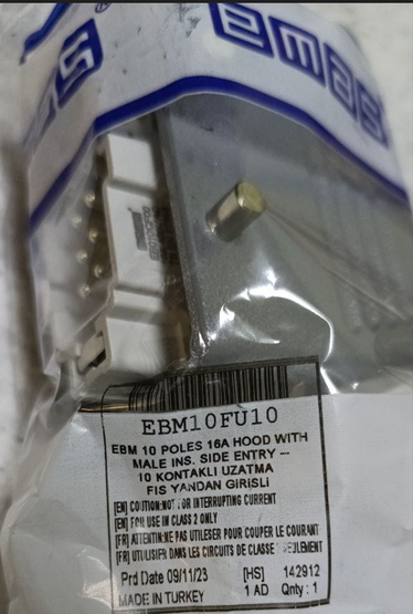 Кожух EBM10FU10 переносний з вилкою 10 виводів EMAS