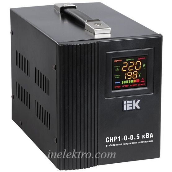 Стабілізатор напруги Home 0,5 кВА (СНР1-0-0,5) рел. перен. IEK, 20423