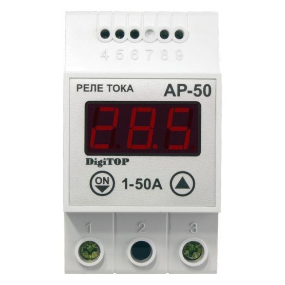 Реле тока A-protector 50А на динрейку DigiTOP