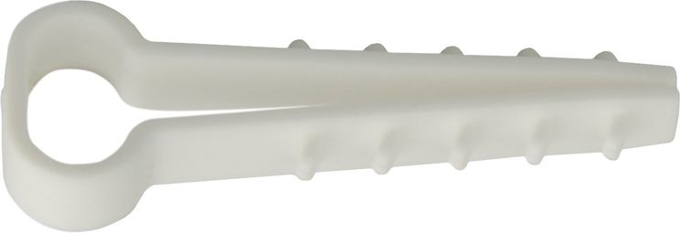 Дюбель-хомут (12*6) білий під плоский кабель (уп.100шт)
