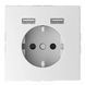 Роз.Schuko з 2 USB 2,4 A Біл. Лотос SD, Merten Schneider, 22811, Білий