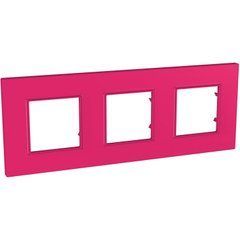 Рамка 3-постова "PINK" MGU4.706.27 Unica Quadro Schneider, 8220, PINK