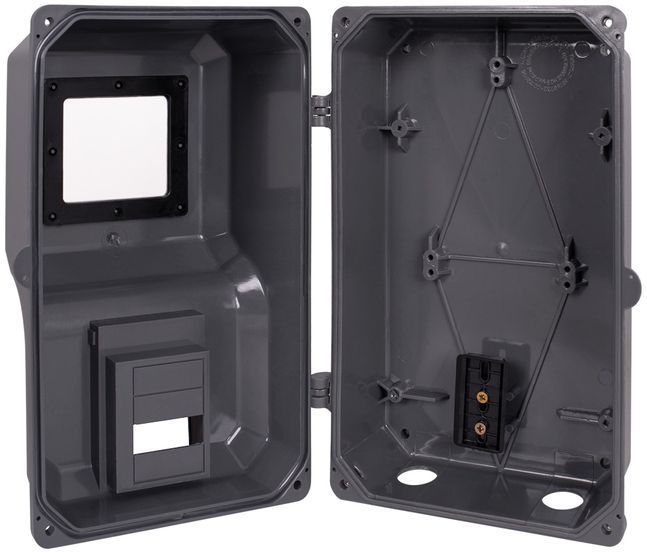 Корпус пластиковий e.mbox.stand.plastic.n.f1 під 1-ф лічильник навісний з комплектом метизів
