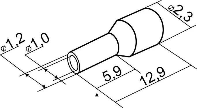 Наконечники трубчаті НТ 0,5-06 білі (100 шт.)